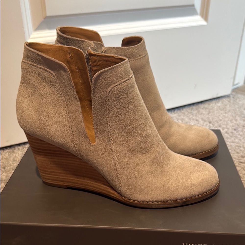 Women's Tan Suede Ankle Boots